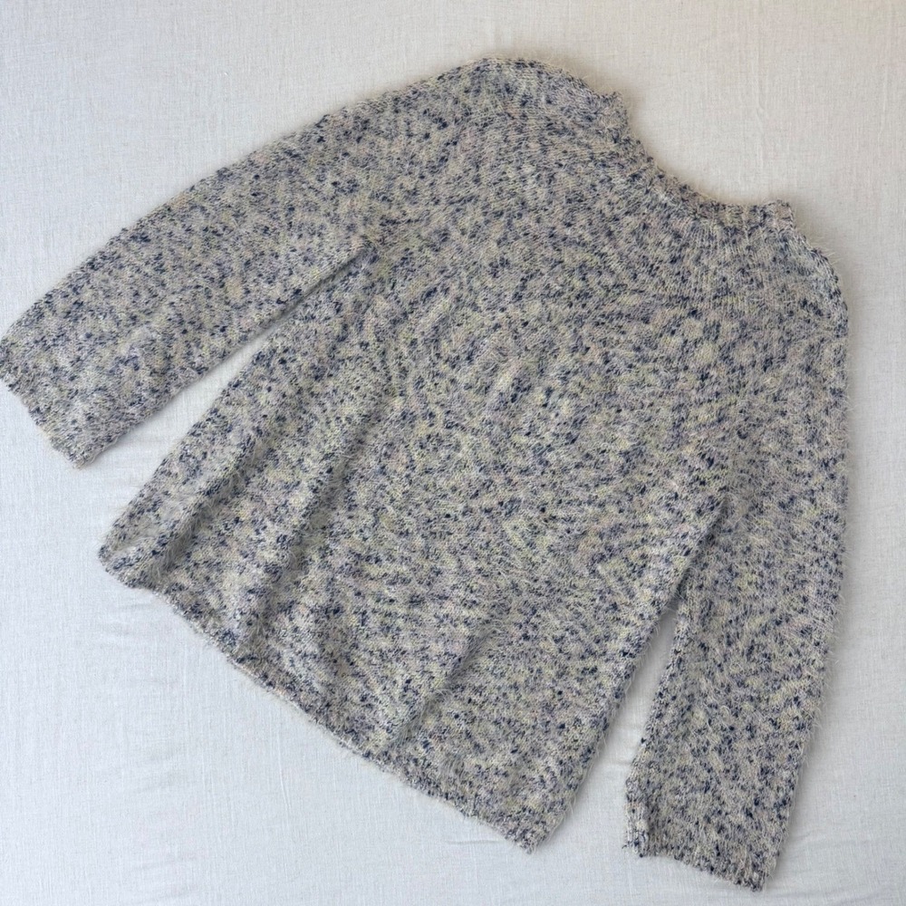 Lou & Grey Eyelash Knit Sweater XL Multi Color Marled Fuzzy Pullover - Picture 6 of 13